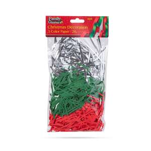 Family Christmas 3 hârtie colorată Decoratiuni de Crăciun, 20g, roșu, verde, argintiu hârtie tocată - Decorațiuni de sezon