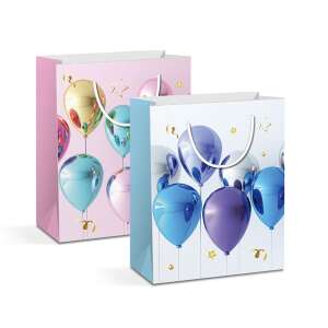 Pack of 12 Lufi balloon gift bags, 265 x 127 x 330 mm, pink and blue design - Art & Craft
