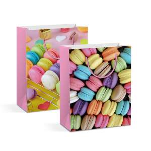 Pungă cadou cu design macarons, 265 x 127 x 330 mm, pachet de 12 - Ambalaje cadouri