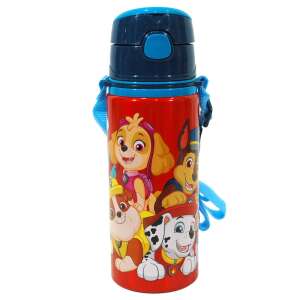 Paw Patrol aluminum water bottle with strap, red with Paw Patrol characters, 600 ml - Water Bottle