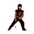 Red Dragon Ninja jelmez gyerekeknek, akció pózban