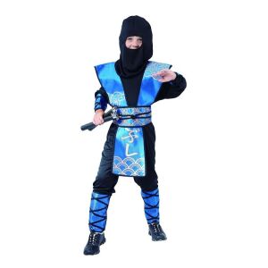 Gyerek kék Ninja jelmezben, 110/120 cm méret - Ninja