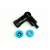 Cellfast Ergo universal tap connector 1/2-3/4-1 inch internal thread, black with blue details