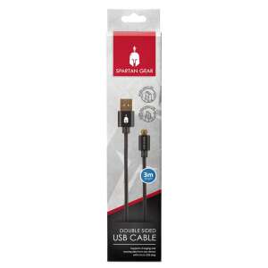 Spartan Gear - Double Sided USB Cable 3m Black (MULTI) 81541647 