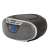 Aiwa BBTU-400SL portable CD radio with Bluetooth, USB input, clock and alarm clock, side view with all ports