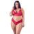 Cottelli Plus Size - soft lace bra set (red) 138566681