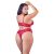 Cottelli Plus Size - soft lace bra set (red) 138566681