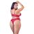 Cottelli Plus Size - soft lace bra set (red) 138566681