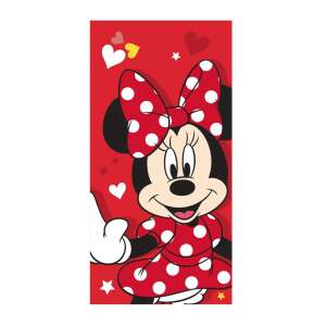 Disney Minnie egér piros szíves strandtörölköző 70x140cm - Baba Fürdetés & Ápolás