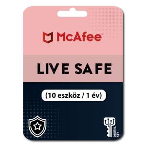 McAfee LiveSafe 10 eszköz 1 év digitális kulcs - McAfee