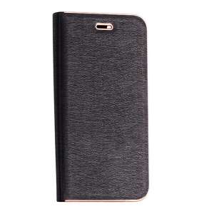 Fekete Samsung Galaxy A71 flip tok arany díszítéssel - Galaxy