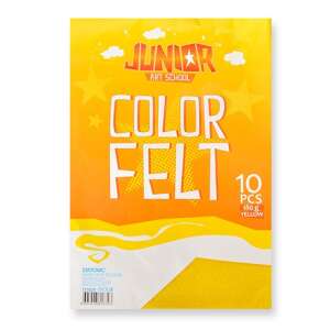 Kreatív Junior filc lapok A/4, sárga, 10 db/csomag 81569404 