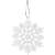 Ruhhy Silver Glitter Snowflake Christmas Ornament Isolated