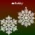 Ruhhy Silver Glitter Snowflake Christmas Ornaments on Red and Green Background