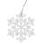 Ruhhy Silver Glitter Snowflake Christmas Ornament Hanging