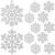 Christmas Tree Ornament - Snowflakes 12 pcs. Ruhhy 22516 111227573