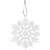 White glitter snowflake Christmas tree ornament