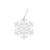White glitter snowflake Christmas tree ornament