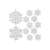 Set of 12 white glitter snowflake Christmas tree ornaments