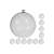Set de 10 ornamente sferice din plastic transparent, diametru 10 cm, marcă Ruhhy