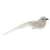White glitter bird Christmas tree decoration with feather tail, Ruhhy brand