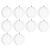 Set of 10 clear fillable baubles