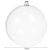 12cm clear fillable bauble with sizing info