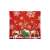 Husa de pernă decorativă cu gnomi de Crăciun, 40x40cm, roșie cu fulgi de nea albi, Ruhhy