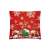 Husa de pernă decorativă cu gnomi de Crăciun, 40x40cm, roșie cu fulgi de nea albi, Ruhhy