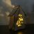 Ruhhy LED Advent lantern with house and Christmas tree design