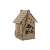 Ruhhy Christmas LED lantern, wooden house shaped, with a rope handle, showing the nativity scene design