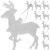 Ruhhy reindeer Christmas ornaments set of 9
