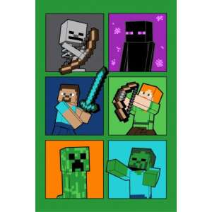 Minecraft Fight Badges szuper puha polár takaró 100*150cm 81574896 Pléd