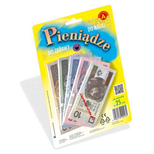 ALEXANDER Pieniądze Gra edukacyjna 125 sztuk 3+ - Fałszywe pieniądze dla dzieci, aby uczyć się o pieniądzach