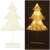 White wicker Christmas tree with warm white LED lights, 39cm tall, lit up and off