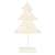 White wicker Christmas tree with warm white LED lights, 39cm tall