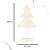 White wicker Christmas tree with warm white LED lights, dimensions 39cm tall and 21.5cm wide