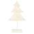White wicker Christmas tree with warm white LED lights, 39cm tall