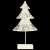 White wicker Christmas tree with warm white LED lights, 39cm tall