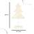White wicker Christmas tree with warm white LED lights, 39cm tall, with dimensions