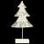 White wicker Christmas tree with warm white LED lights, 39cm tall