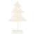 White wicker Christmas tree with warm white LED lights, 39cm tall