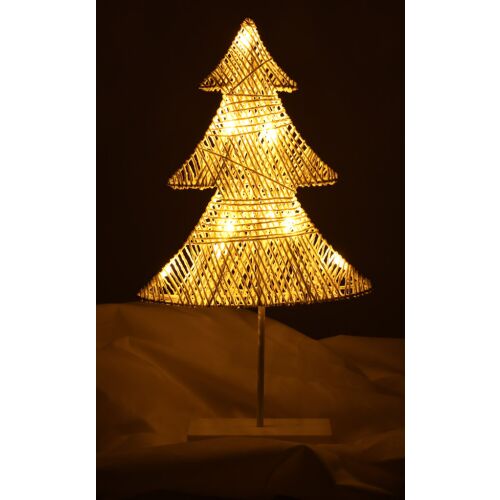 Osvetlená vianočná dekorácia stromčeka, 39cm LED teplé biele svetlo