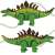 Távirányítós Stegosaurus dinoszaurusz játék, jár, ordít, világít, zöld, barna, két szög