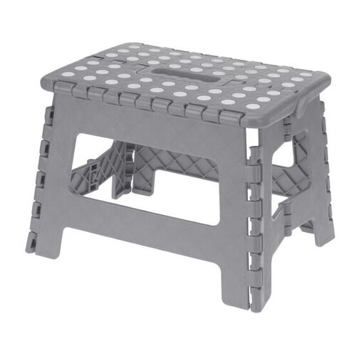 Non-slip folding stool 22cm dark grey