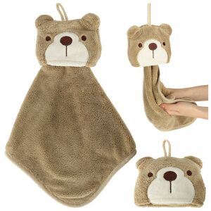 Hand towel for children 42x25cm brown teddy bear