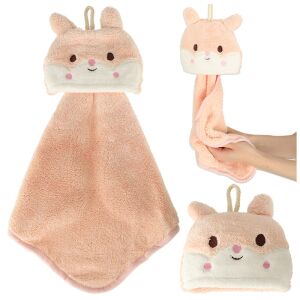Hand towel for children 42x25cm pink bunny