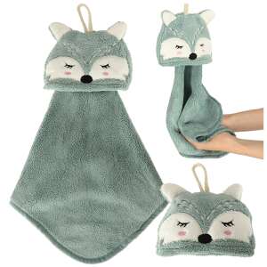 Children's hand towel nursery 42x25cm blue fox