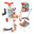 Ikonka 5in1 interactive baby walker, ride-on, scooter, activity table, and hanging toy collage