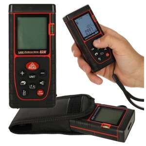 Digitaler Laser-Entfernungsmesser wasserdicht IP54 3mm/60m Gehäuse batteriebetrieben 81604093 Entfernungsmesser